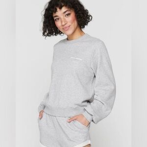 Spiritual Gangster The Effortless Crew Sweatshirt In Heather Grey Size M